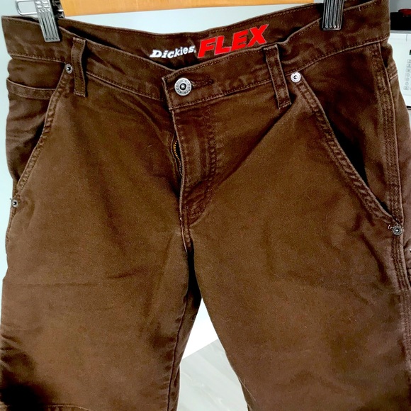 Dickie’s Flex brown work shorts - Picture 1 of 4